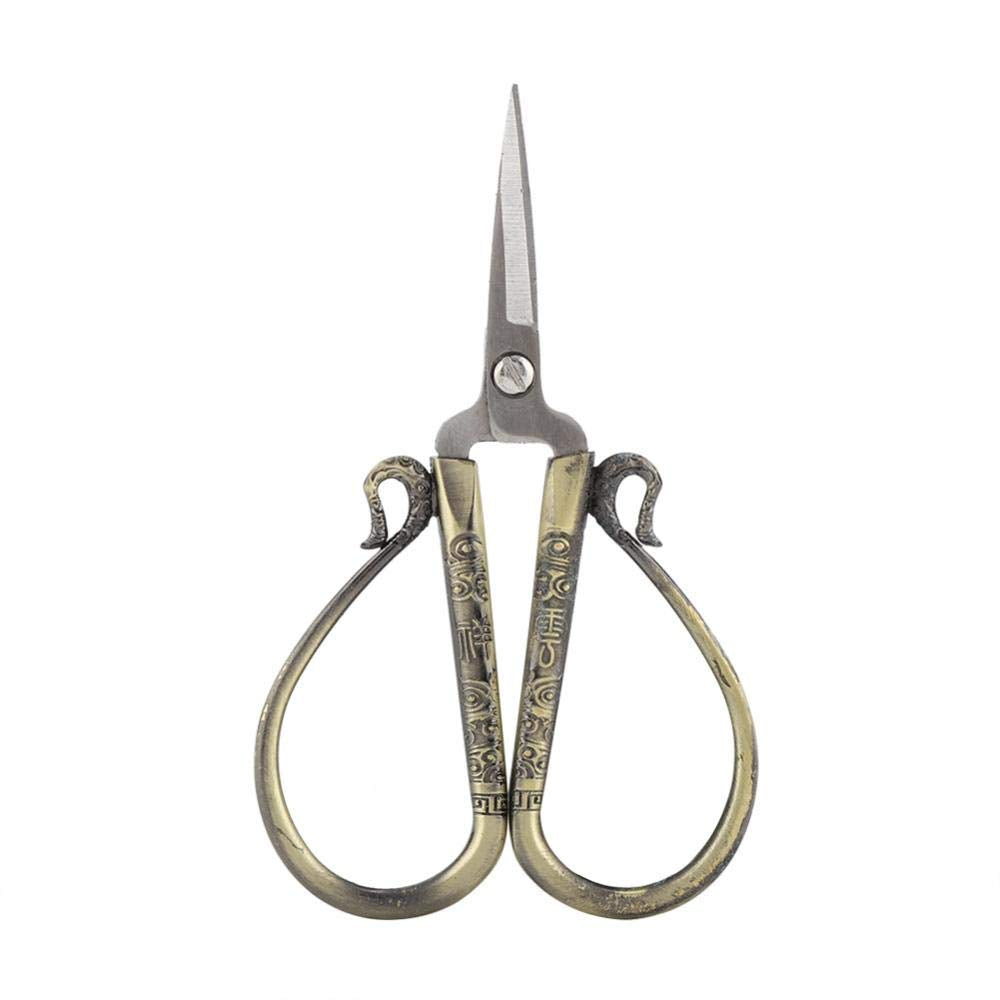  [AUSTRALIA] - Vintage Stainless Steel Scissors,Mini Vintage Stainless Steel Sewing Scissors Classical Cutting DIY Crafts Tool (Cloud pattern scissors)