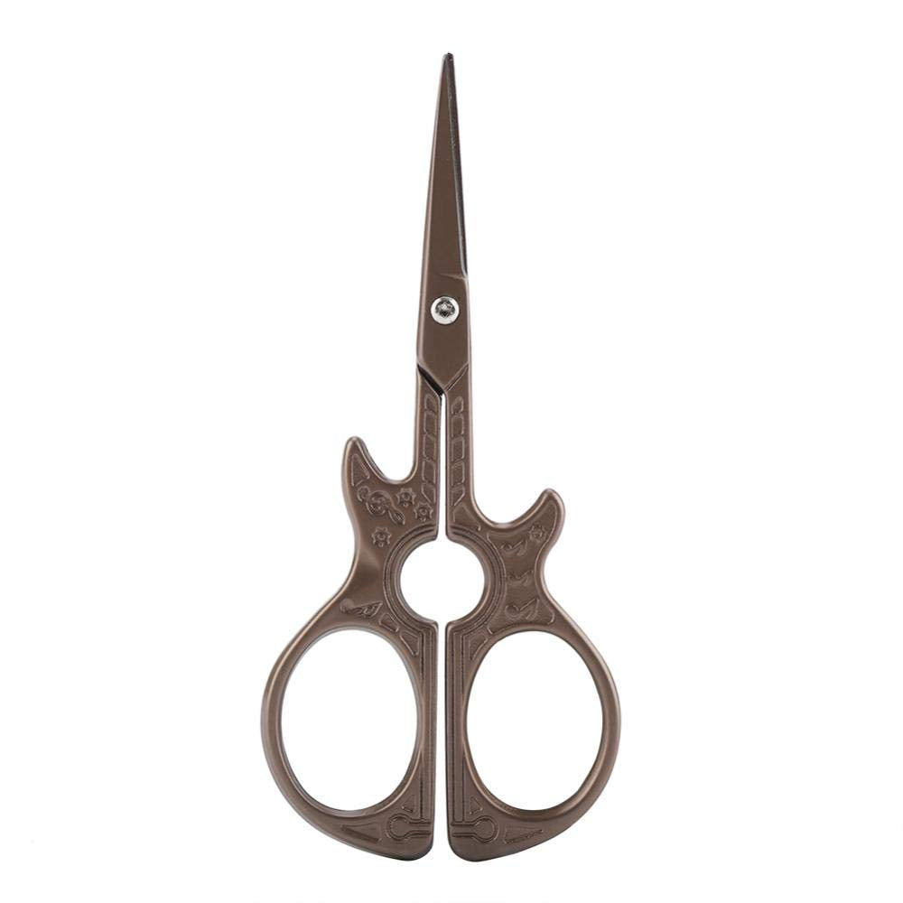  [AUSTRALIA] - Vintage Stainless Steel Scissors,Mini Vintage Stainless Steel Sewing Scissors Classical Cutting DIY Crafts Tool (Guitar pattern scissors)