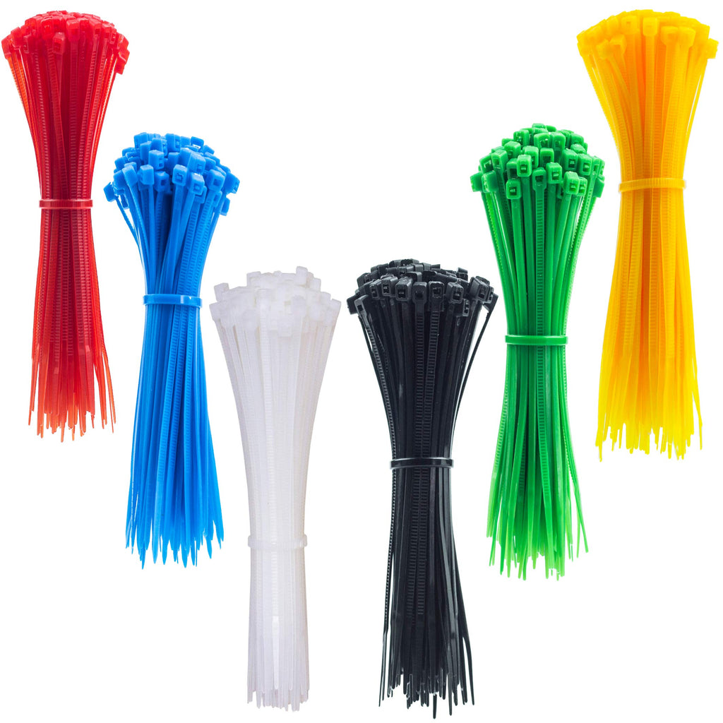  [AUSTRALIA] - 4 Inch Thin Zip Ties, 120pcs Clear Nylon Cable Ties, 6 Multi-colors 3X100mm 00.multi-colors 120PCS