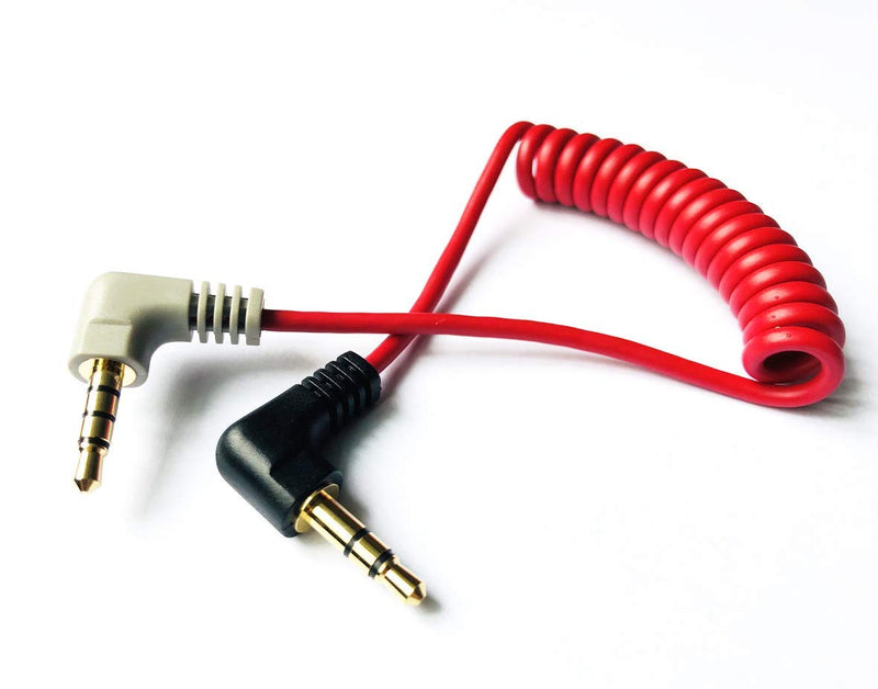  [AUSTRALIA] - Replacement Coiled SC7 Rode Cable Microphone/Audio/Lavalier to Smartphone Wire Movo BOYA mic Adapter Cable