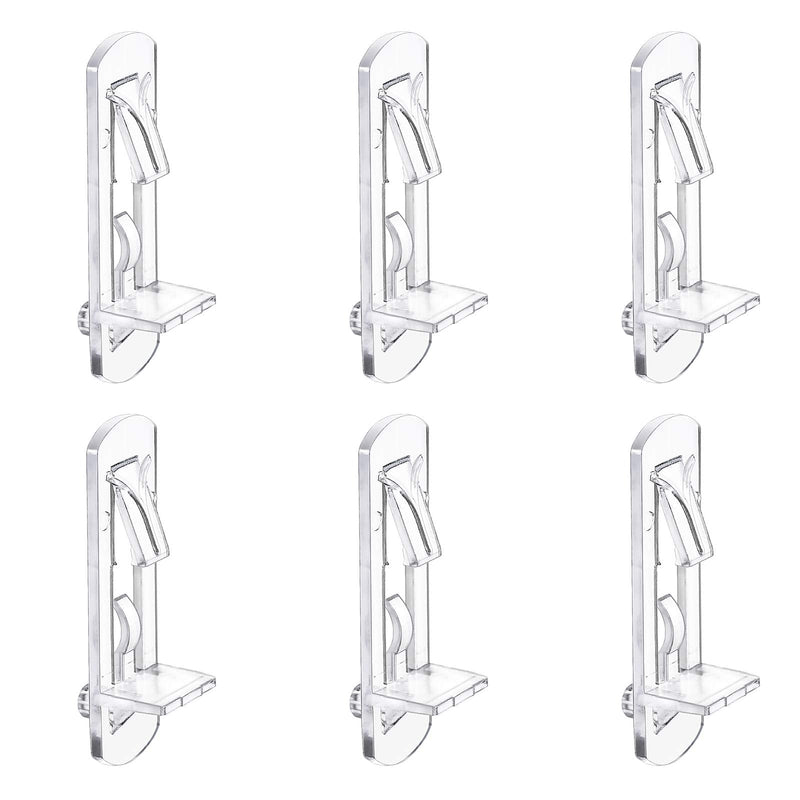  [AUSTRALIA] - INCREWAY 30 Pack Shelf Support Peg, Clear Plastic Cabinet Shelf Pins, Self-Locking Bracket Clips for Supporting Furniture Kitchen Bookcase Closet Shelf, Fits 5/8" Shelves 5mm*16mm