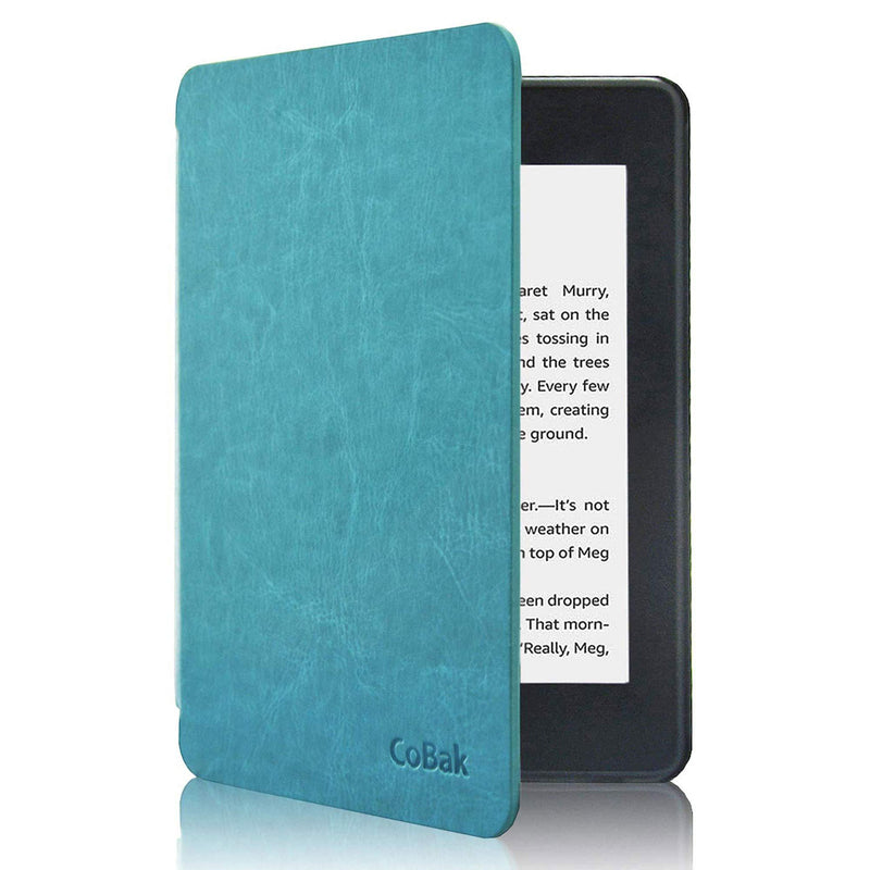  [AUSTRALIA] - CoBak Kindle Paperwhite Case - All New PU Leather Smart Cover with Auto Sleep Wake Feature for Kindle Paperwhite 10th Generation 2018 Released, Sky Blue