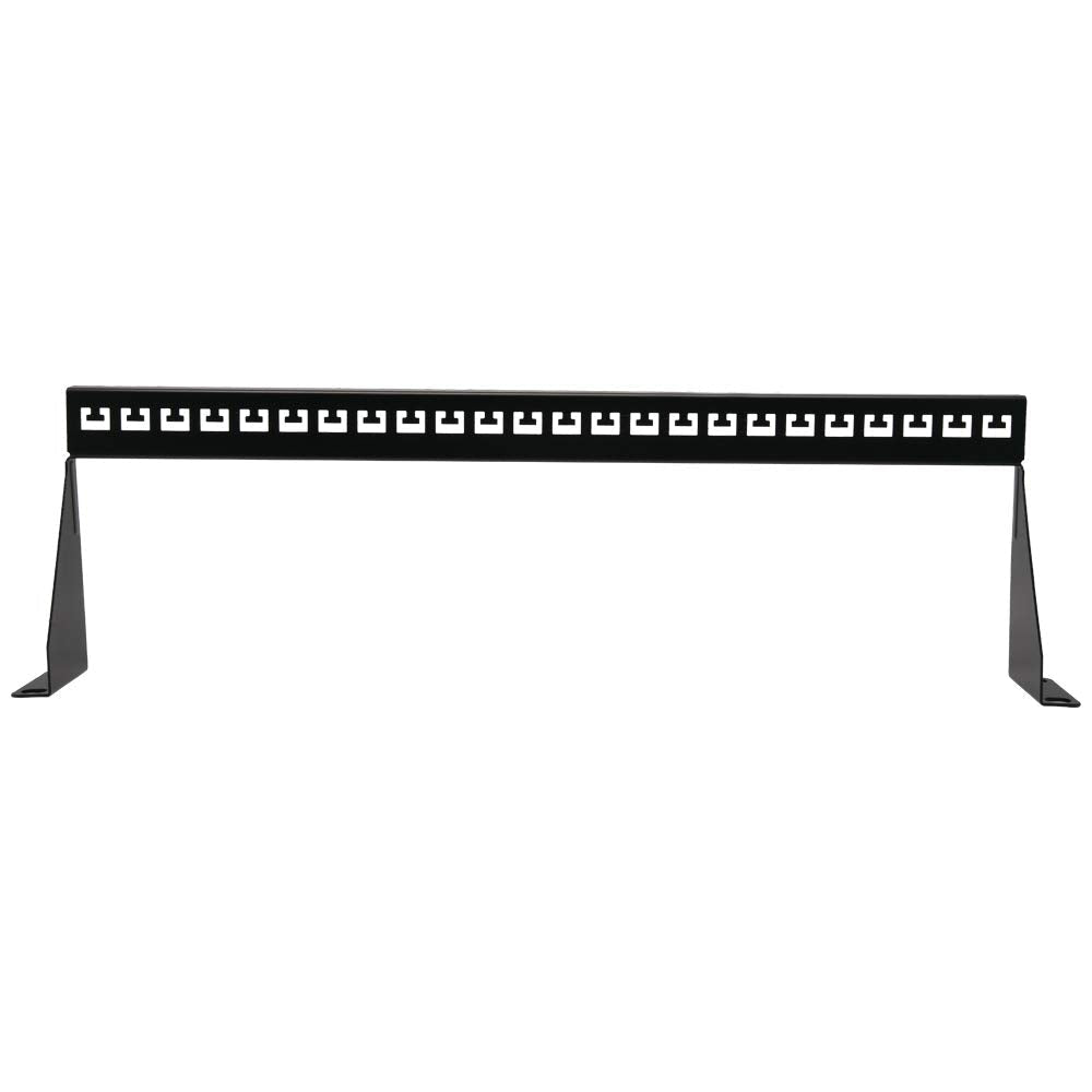  [AUSTRALIA] - Beszin 1U 19 Inch Support Bar Black, for Cable Management, Patch Panel