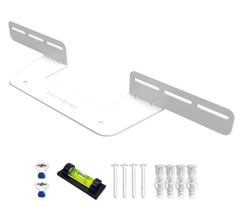 [AUSTRALIA] - Soundbar Mount for Sonos Beam Compatible with Generation 1 & 2 Sonos Beam Sound Bar Includes All Necessary Mounting Hardware, Mounts Bracket, White