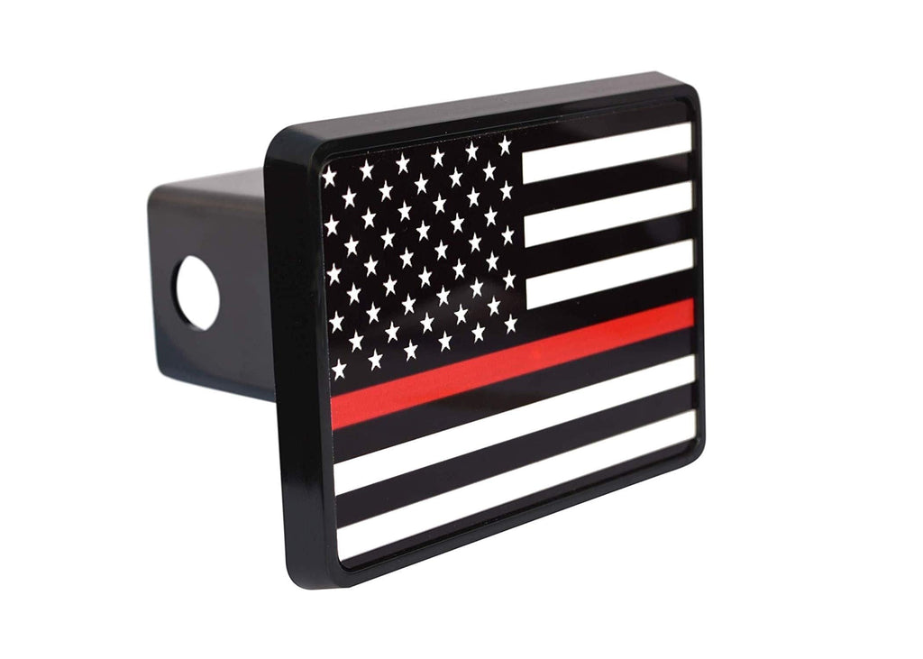  [AUSTRALIA] - Rogue River Tactical Thin Red Line Flag Trailer Hitch Cover Plug US Firefighter Fire Fighter Truck Department FD