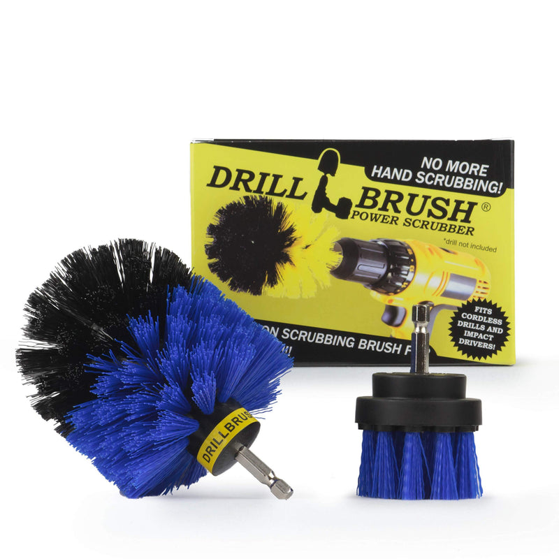  [AUSTRALIA] - Boat Accessories - Cleaning Supplies - Drill Brush - Hull Cleaner - Pond Scum, Oily Residue, Weeds, Barnacles, Oxidation - Spin Brush for Fishing Boat - Kayak - Raft - Boat Medium-blue