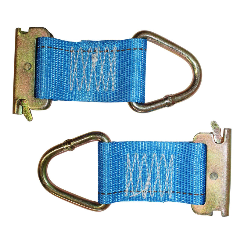  [AUSTRALIA] - SGT KNOTS E-Track Rope Tie Off, Heavy Duty Cargo Rope for Hauling Equipment, Gear (6", 2Pack - Blue) 6 in - 2 pack