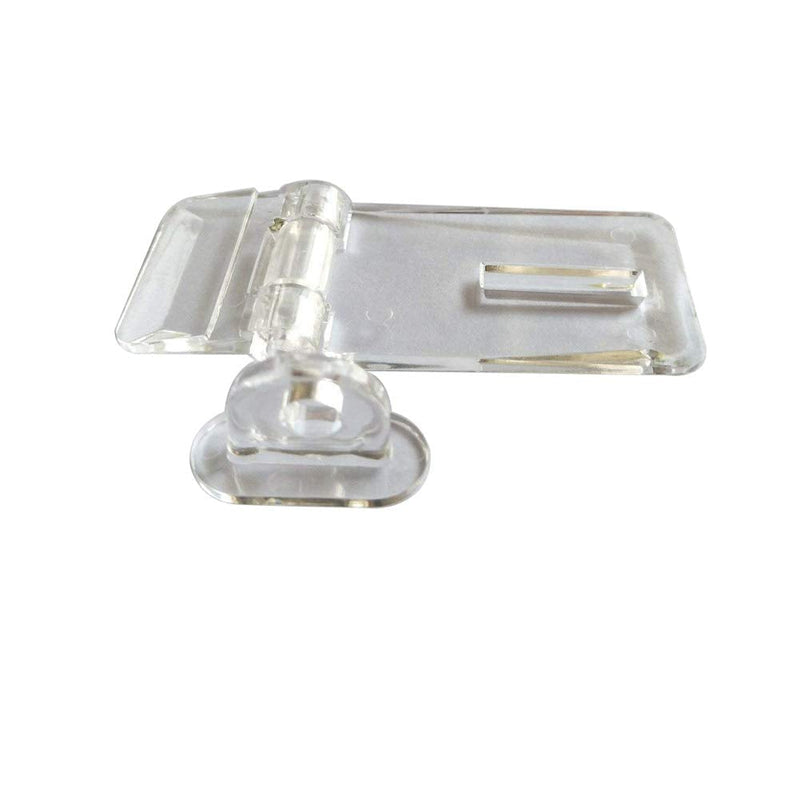  [AUSTRALIA] - YES Time 10Pcs Crystal Clear Acrylic Hinge Lock Hasp Door/Box/Buckle Transparent Hinge Hasps