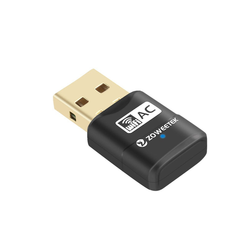ZOWEETEK 600Mbps WiFi USB Adapter, 802.11ac Wireless Network Dongle with Dual Band 2.4GHz (150Mbps)/5GHz (433Mbps) for Windows XP/7/8/10 and Mac OS X 10.6-10.12 - LeoForward Australia