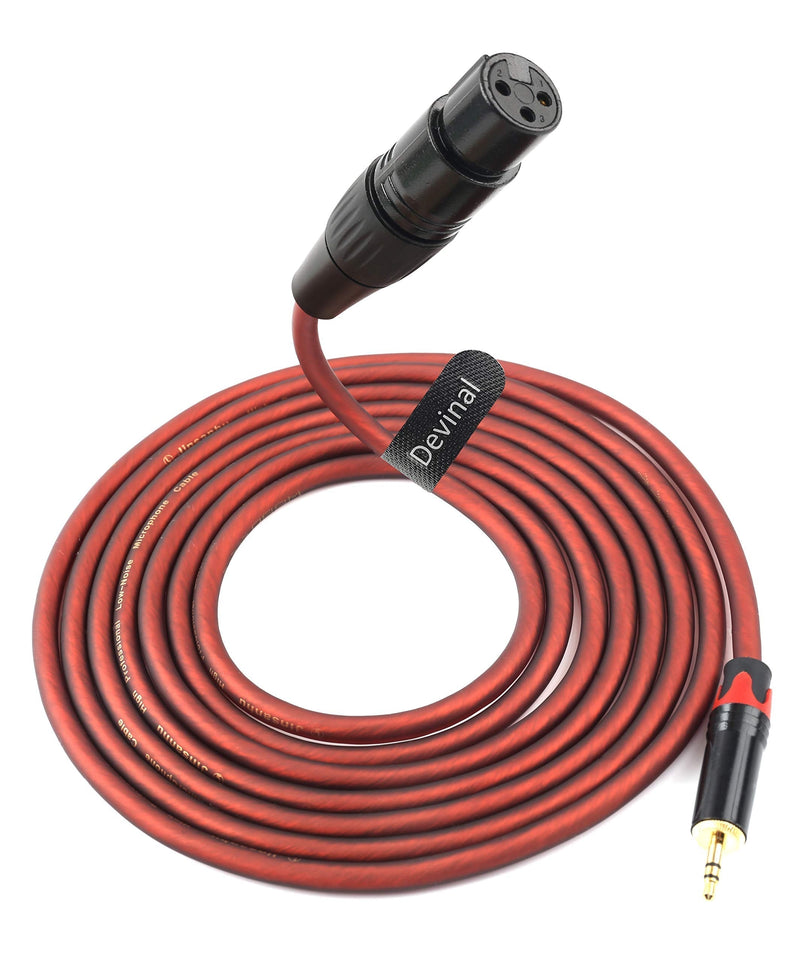  [AUSTRALIA] - Devinal XLR to 1/8" inch Balanced Microphone Cable, 3.5mm to 3 Pin XLR Female Interconnect Adapter, XLR Female to Mini Jack Stereo Audio Connector, for Computer, Cameras, Speakers 10 Feet 10 FT