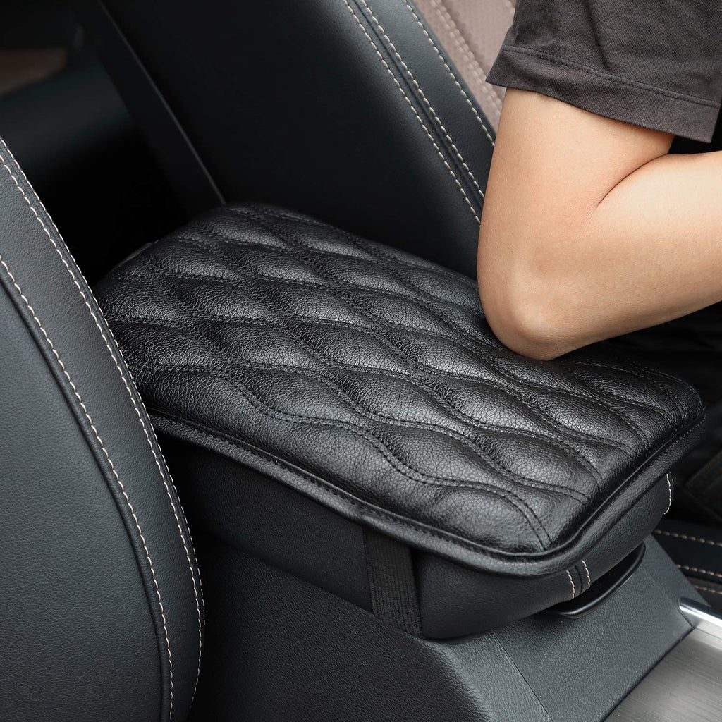  [AUSTRALIA] - Seven Sparta Universal Center Console Cover for Most Vehicle, SUV, Truck, Car, Waterproof Armrest Cover Center Console Pad, Car Armrest Seat Box Cover Protector (Black) Black