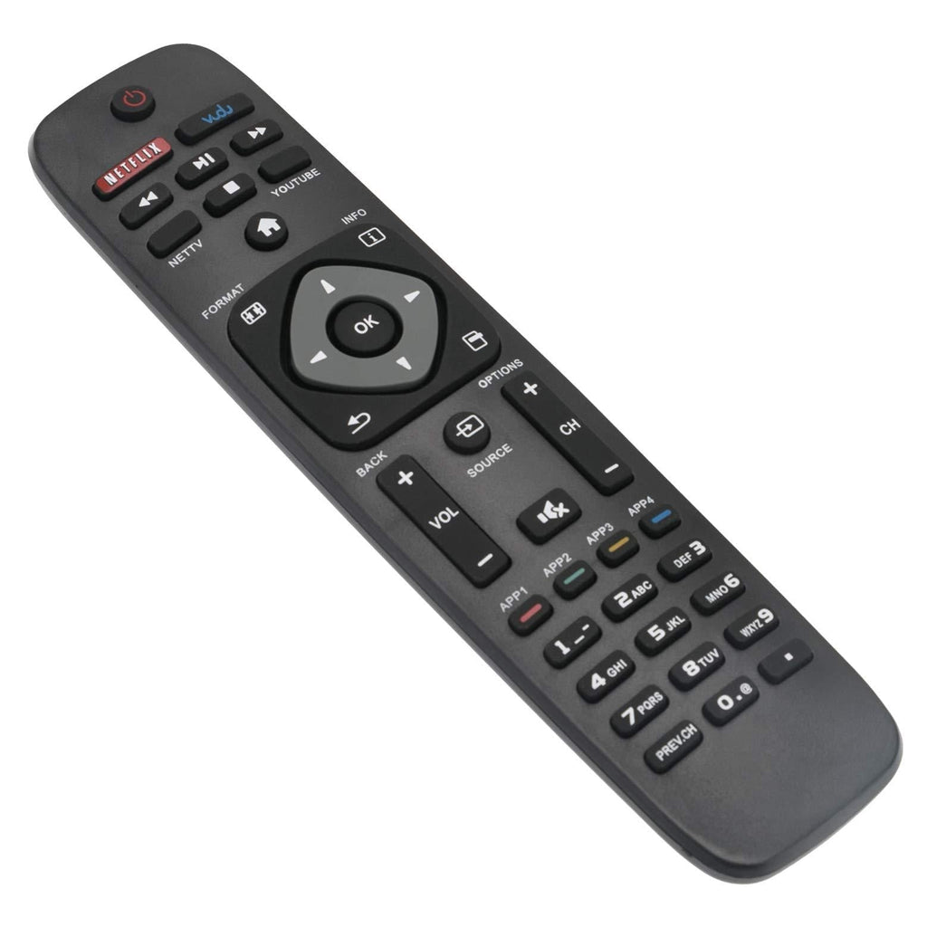 AIDITIYMI New Replace Remote Control Compatible with Philips LED LCD Smart TV HDTV Netflix Vudu YouTube URMT39JHG003 YKF340-001 YKF340001 32PFL4609 40PFL4609 43PFL4609 46PFL3608 49PFL4609 - LeoForward Australia