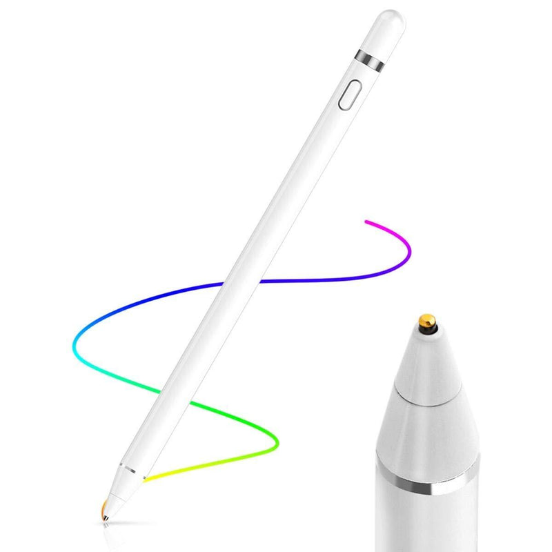 AICase Active Stylus Pen 1.45mm High Precision and Sensitivity Point Capacitive Stylus Compatible for Phone iPad Pro iPad Air 2 Tablets, Work at iOS and Android Capacitive Touchscreen White - LeoForward Australia