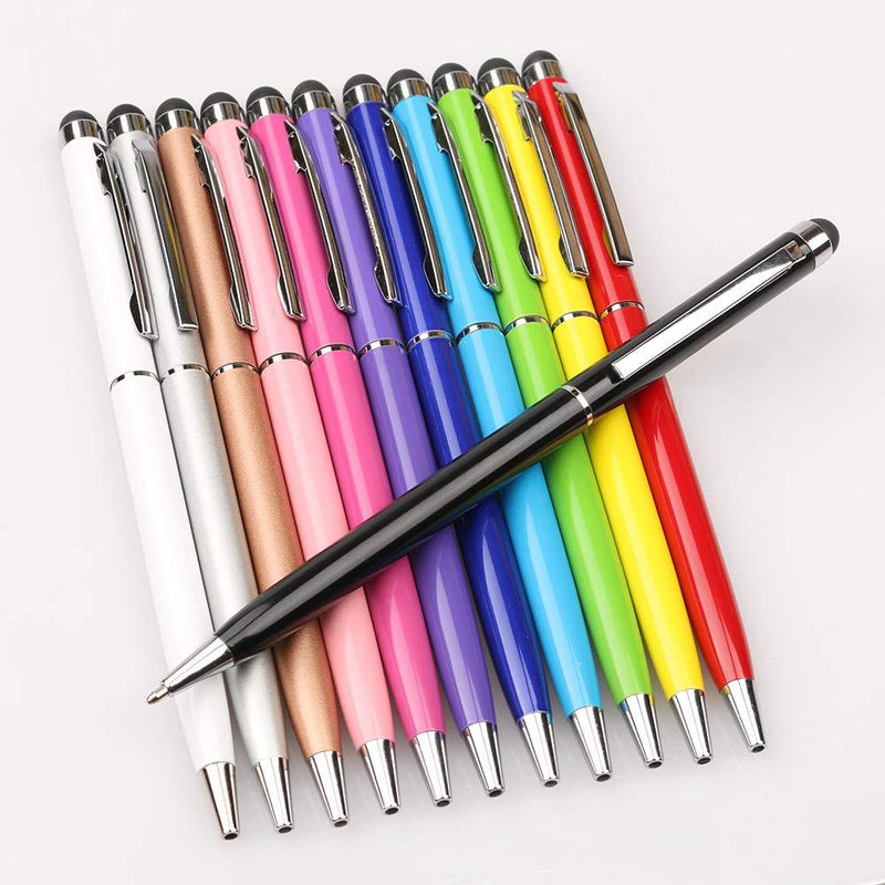 homEdge Stylus Pen and Ink Pen Set of 12 Pack, Universal 2 in 1 Capacitive Stylus Ball Point Pens Compatible with iPad, iPhone, Samsung, Kindle Touch, Compatible with All Capacitive Touch Devices - LeoForward Australia