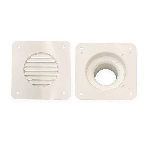 A.A Battery Box Vent System - White - Louver Cover and Cone Plate - RV's, Campers, Trailers, Motorhome Repair (Complete Vent System, White) Complete Vent System - LeoForward Australia