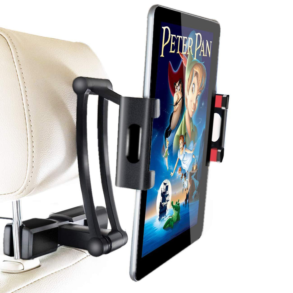 Car Tablet Headrest Holder, Backseat Tablet Mount-INNOMAX Car iPad Headrest Adjustable Stand with Long Arm for Apple iPad Pro/Air/Mini,Samsung Tablet, Fire Tablets, Phones, All from 5”-13”-Black - LeoForward Australia