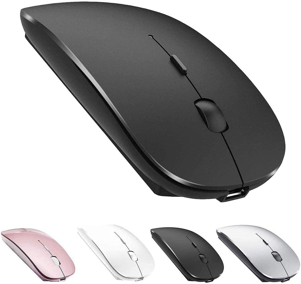 Bluetooth Mouse,Rechargeable Wireless Mouse for MacBook Pro/MacBook Air,Bluetooth Wireless Mouse for Laptop/PC/Mac/iPad pro/Computer Black - LeoForward Australia