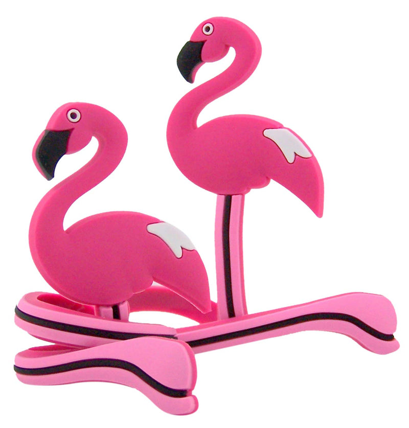  [AUSTRALIA] - Myxx Pink Flamingo Releasable and Reusable Cable Twist Wire Ties, 10 Inch