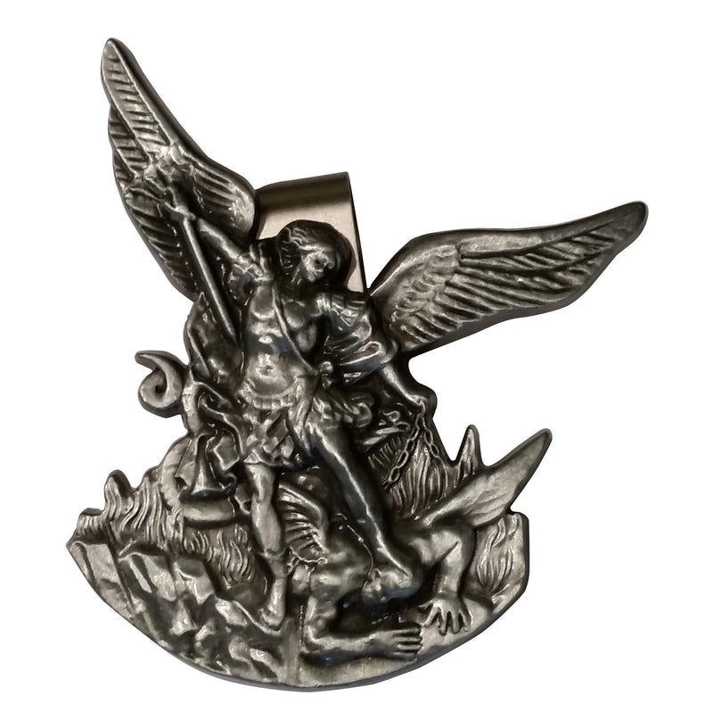  [AUSTRALIA] - Inspire Nation Visor Clip St Michael Medal for Car Auto Genuine Pewter