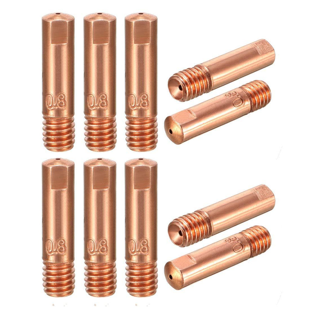  [AUSTRALIA] - uxcell MIG Tip 0.8mm Welding Contact Tips for Binzel 15AK MIG Welding Pack of 10