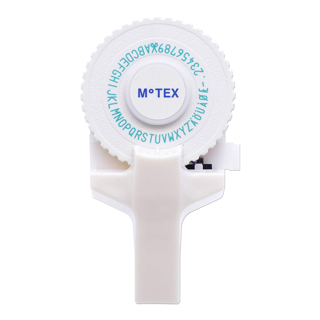 MoTEX Embossing Label Maker, Label Writer -E-101 (White) White 1 Wheel - LeoForward Australia
