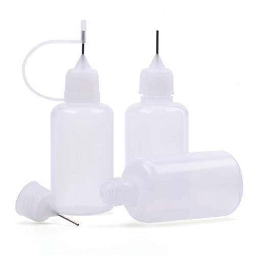  [AUSTRALIA] - Onwon 10 Pieces Precision Needle Tip Glue Bottle Applicator 1 Ounce/ 30 ml Empty Applicator Glue Oiler Squeeze Bottle for Paper Quilling DIY Craft