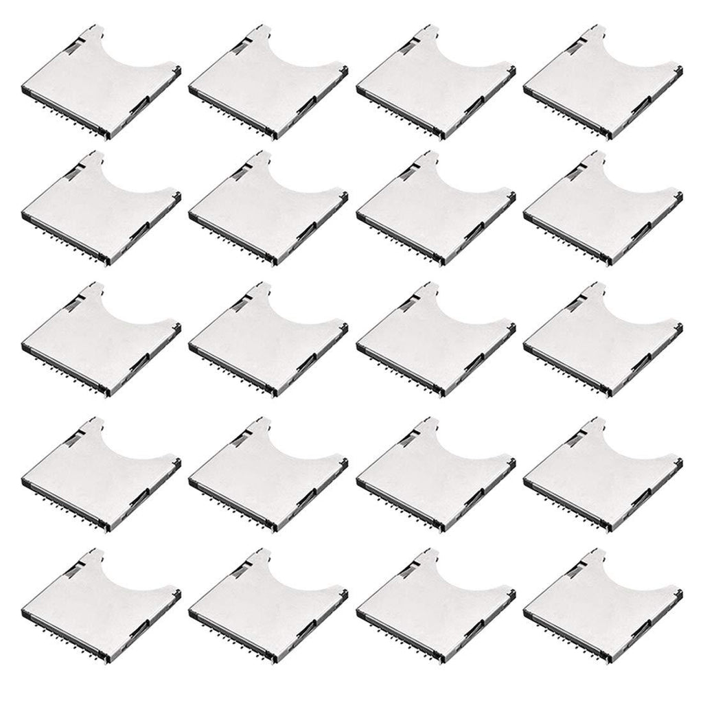 uxcell SD Memory Card Socket Holder Spring Loaded Push Type 10 Pin 20pcs - LeoForward Australia