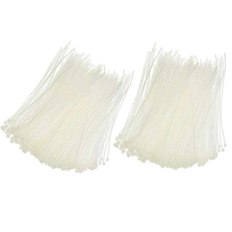  [AUSTRALIA] - LC LICTOP 4 Inch Nylon Cable Zip Self-locking Wire Ties for Electronics,Pack of 1000 (White)