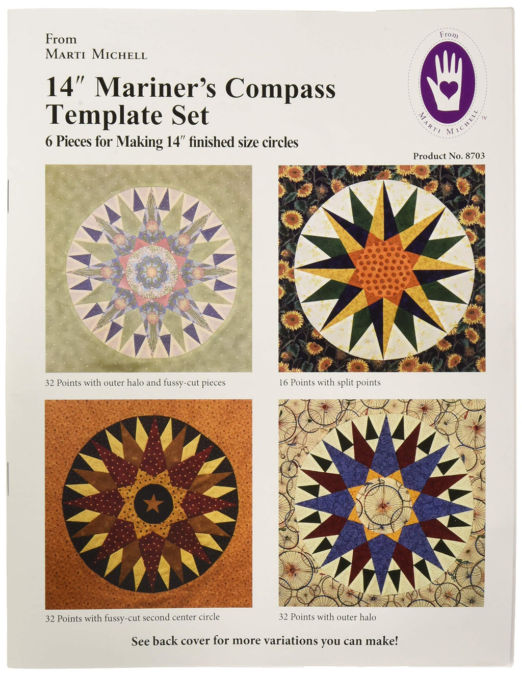 Michell Marketing 8703 Template Mariner's Compass 14" None - LeoForward Australia