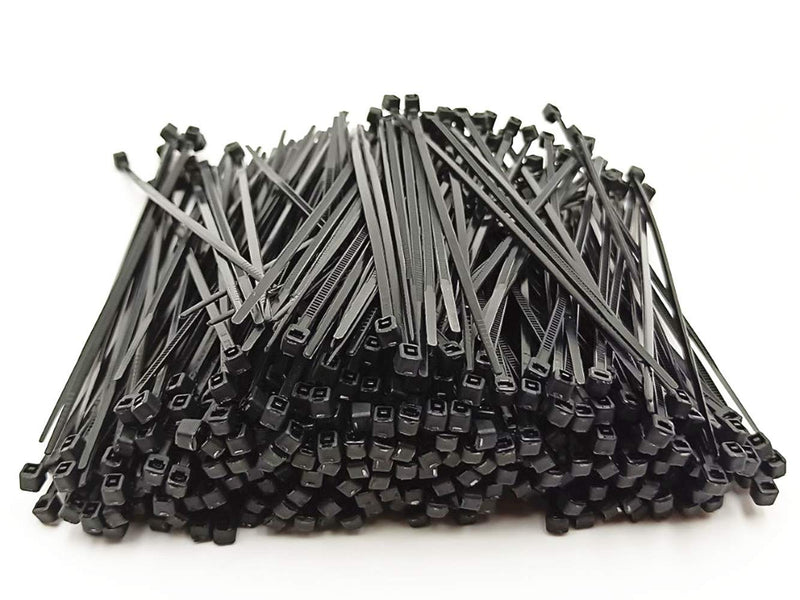  [AUSTRALIA] - Nylon Strip Zip Tie Wire Cable Fastener 2mm x 100mm 1000 Pcs Black