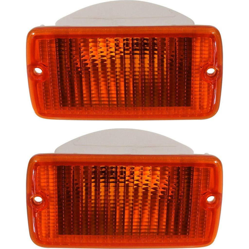 For 1997-2006 Jeep Wrangler Pair Driver and Passenger Side Turn Signal/Side Marker Light Lens and Housing Only CH2520141 CH2521141 | 55157033AA 55157032AA ; - LeoForward Australia