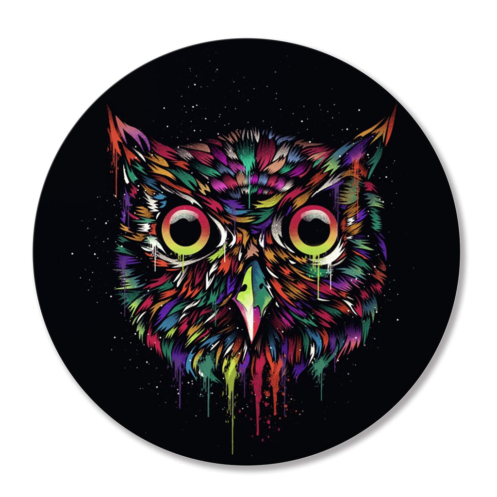 Shalysong Mouse pad Small Computer Mouse pad with Personalized Galaxy Design Office Non-Slip Rubber Mousepad (Colorful Owl) - LeoForward Australia