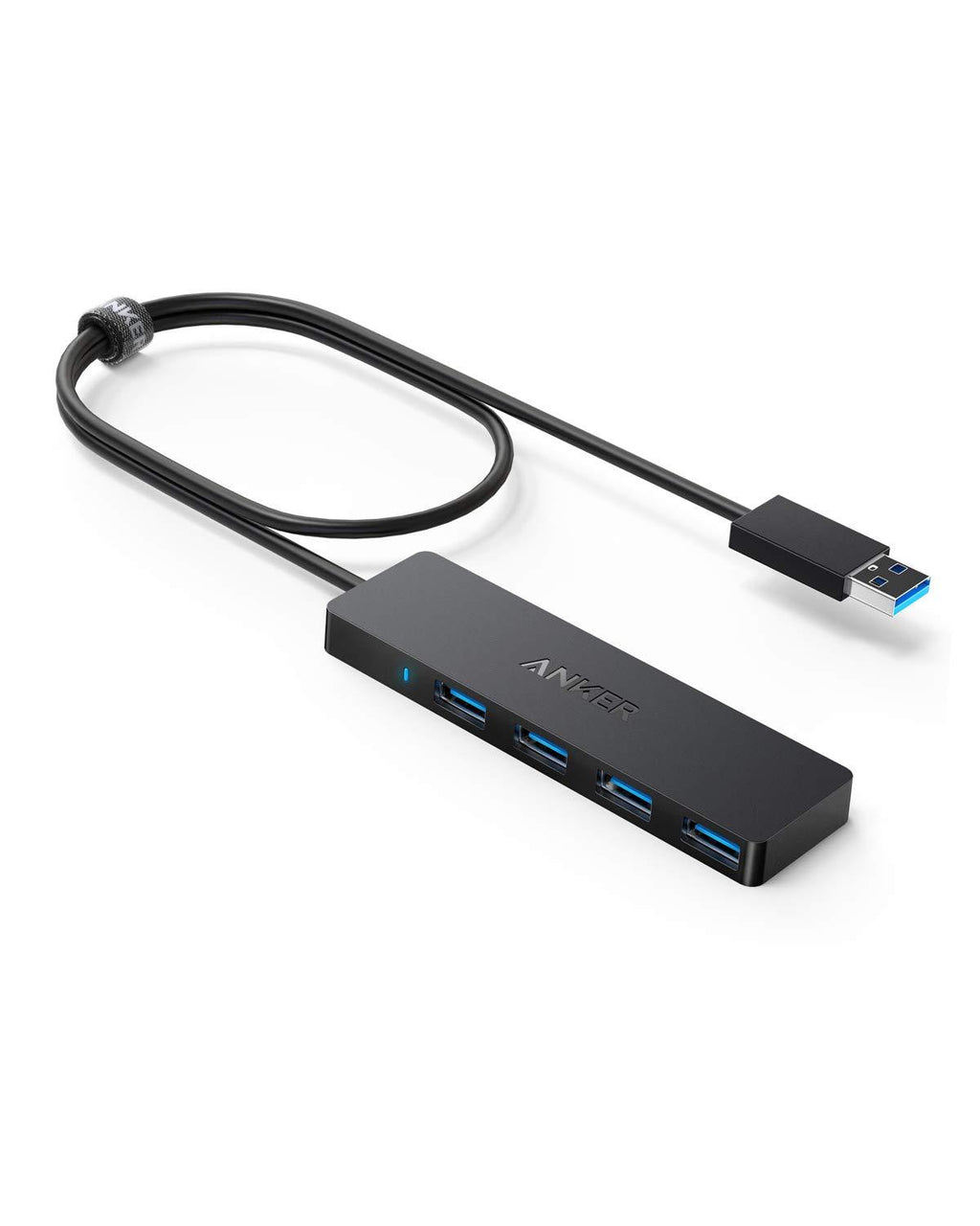  [AUSTRALIA] - Anker 4-Port USB 3.0 Hub, Ultra-Slim Data USB Hub with 2 ft Extended Cable [Charging Not Supported], for MacBook, Mac Pro, Mac mini, iMac, Surface Pro, XPS, PC, Flash Drive, Mobile HDD