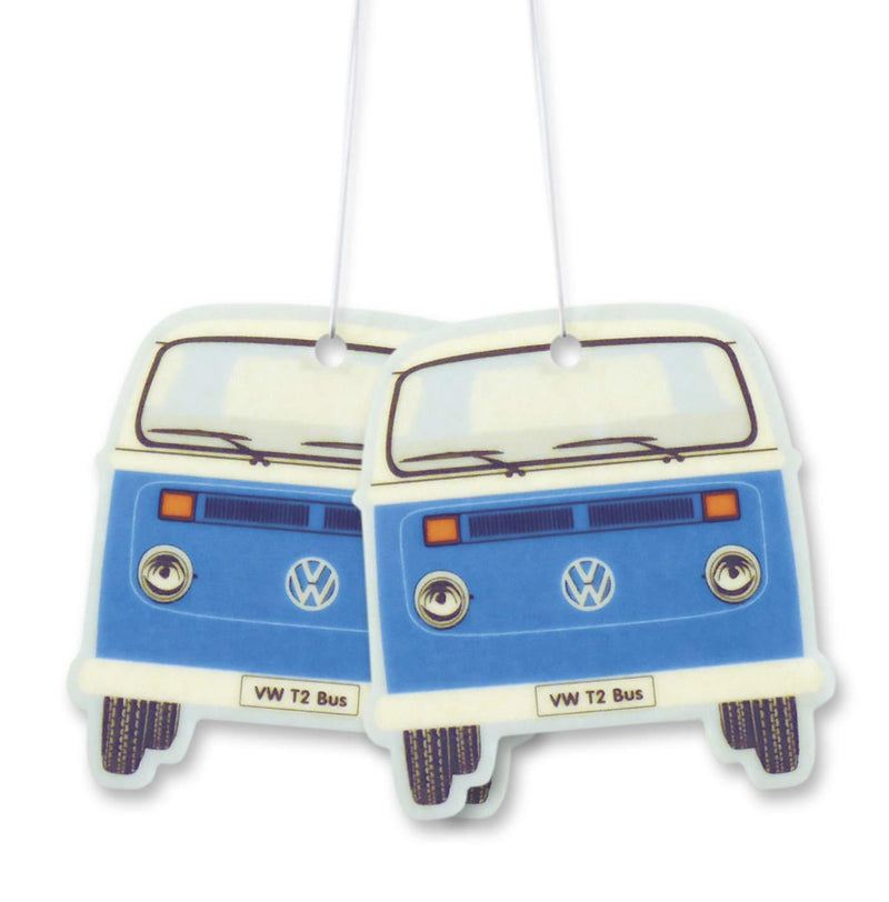 BRISA VW Collection - Volkswagen Scented Car Air Freshener Fragrance Deodorizer for Car/Auto or Home with Volkswagen Samba Bus T2 Camper Van Front Design (Sport Fresh/Blue/2-pc Set) - LeoForward Australia