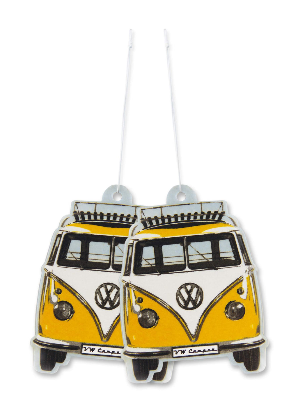 BRISA VW Collection - Volkswagen Scented Car Air Freshener Fragrance Deodorizer for Car/Auto or Home with Volkswagen Samba Bus T1 Camper Van Front Design (Lemon/Yellow/2-pc Set) - LeoForward Australia