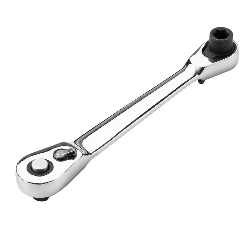 Mini Ratchet Wrench 1/4 Inch Drive Socket and Screwdriver Bit Driver Quick Release Ratchet Wrench Dual-use Spanner Multifunctional Hand Tools S:10CM - LeoForward Australia