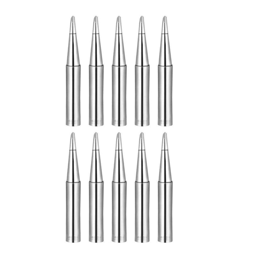  [AUSTRALIA] - uxcell Soldering Iron Tips 4mm x 6.5mm Flat Edge Replacement for Solder Station Tip 900M-T-1.6D Silver 10pcs