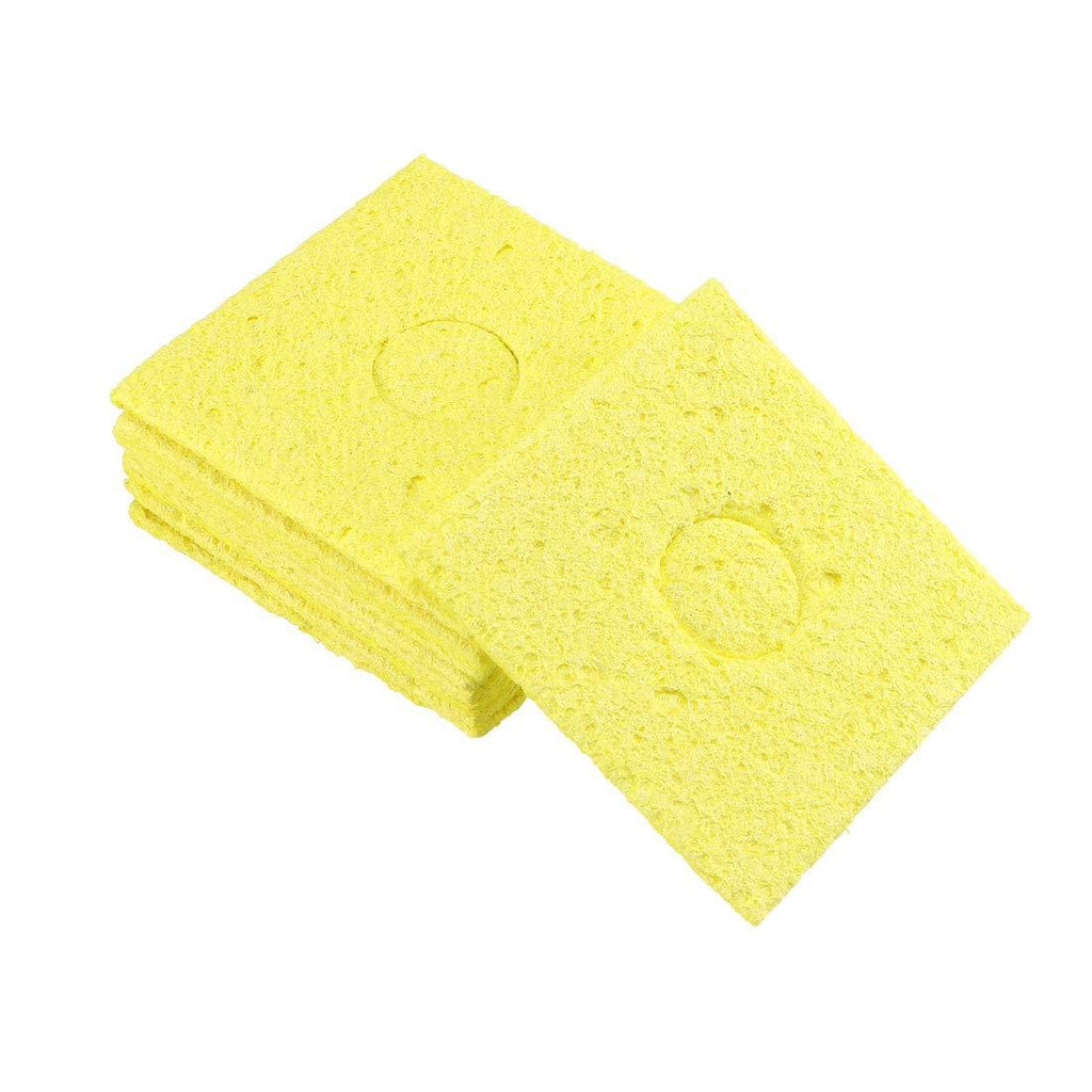  [AUSTRALIA] - uxcell Soldering Sponge 56x56x1.5mm for Iron Tips Cleaner, Square Yellow 10pcs