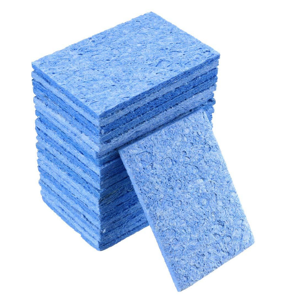  [AUSTRALIA] - uxcell Soldering Sponge 50.4x35.2x2.9mm for Iron Tips Cleaner, Rectangle Blue 20pcs