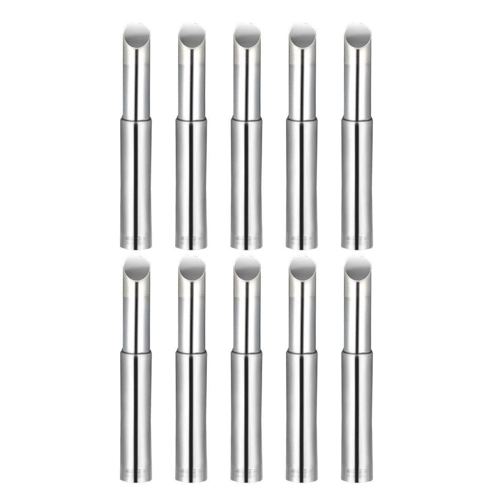  [AUSTRALIA] - uxcell Soldering Iron Tips 4mm x 6.5mm Bevel Edge Replacement for Solder Station Tip 900M-T-5C Silver 10pcs