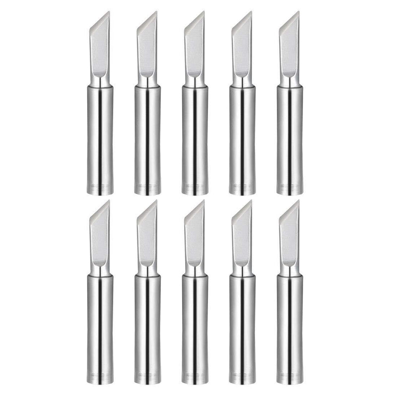  [AUSTRALIA] - uxcell Soldering Iron Tips 4mm x 6.5mm Tool Edge Replacement for Solder Station Tip 900M-T-SK Silver 10pcs