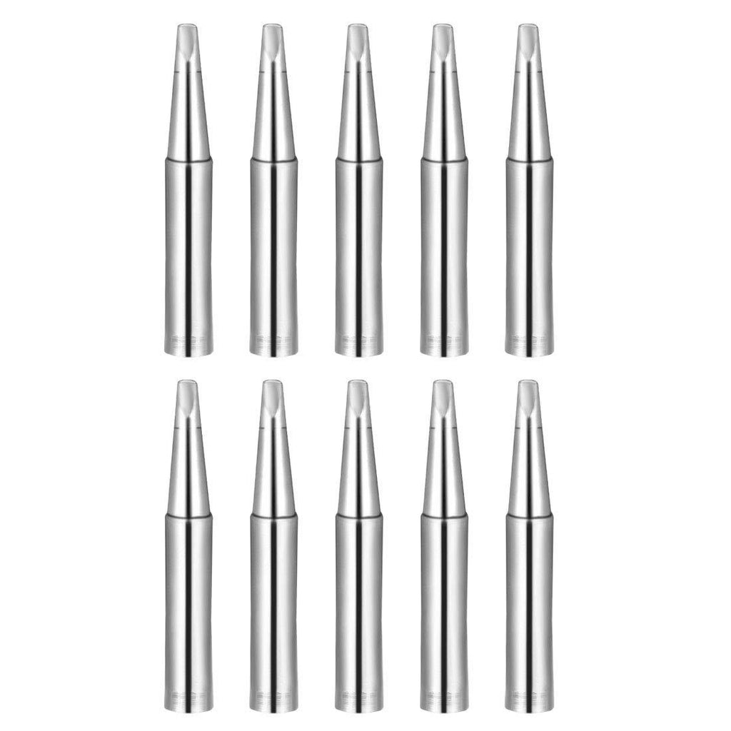  [AUSTRALIA] - uxcell Soldering Iron Tips 4mm x 6.5mm Flat Edge Replacement for Solder Station Tip 900M-T-2.4D Silver 10pcs