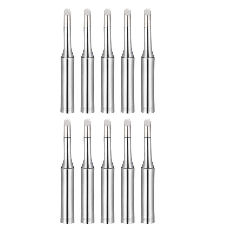  [AUSTRALIA] - uxcell Soldering Iron Tips 4mm x 6.5mm Bevel Edge Replacement for Solder Station Tip 900M-T-2C Silver 10pcs