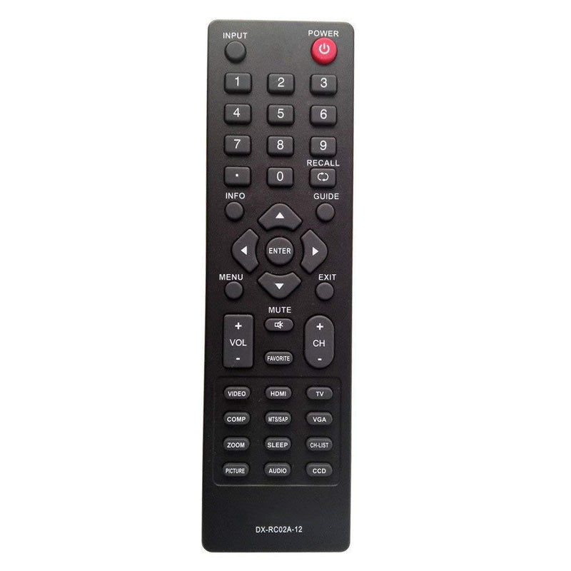 Elekpia DX-RC02A-12 Remote Control Compatible with Dynex DX-32E250A12 DX-24E150A11 DX-19LD150A11 DX-L42-10A DX-L40-10A DX-L32-10A DX-19E220A12 DX-24E310NA15 DX-L26-10A DX-R20TR LCD LED HDTV TV - LeoForward Australia