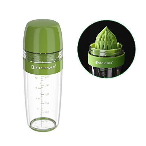  [AUSTRALIA] - 2 in 1 Salad Dressing Shaker with Citrus Juicer, Dripless Pour, Leak-free, Soft Grip, Anti-slip Feet, Easy to Clean, Dishwasher Safe, BPA Free material，350ml (1-1/2 Cups) 350ml(1-1/2 Cups)