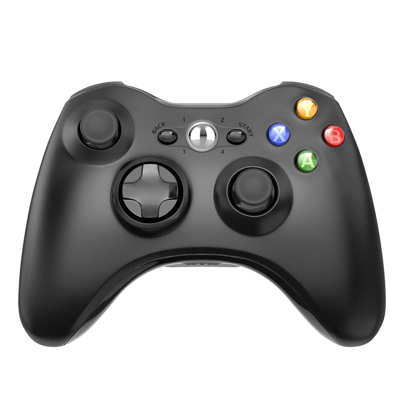  [AUSTRALIA] - Wireless Controller for Xbox 360, Astarry 2.4GHZ Game Controller Gamepad Joystick for Xbox & Slim 360 PC Windows 7, 8, 10 (Black) BLACK
