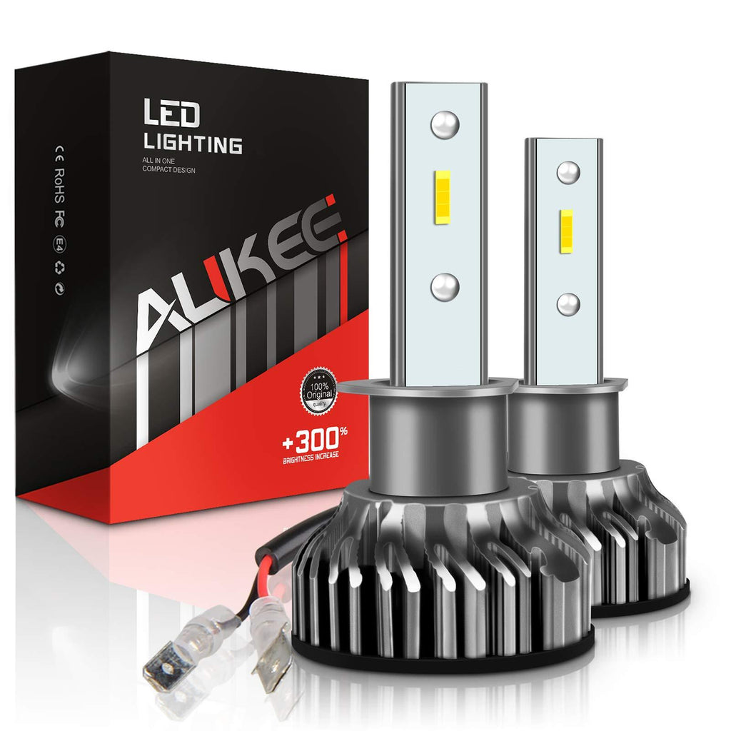 Aukee H1 LED Bulbs, 50W 10000 Lumens Extremely Bright 6000K CSP Chips Conversion Kit Replacement Low Fog Light - LeoForward Australia