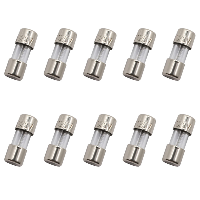  [AUSTRALIA] - SIXQJZML 10 Pack F3AL Fast-Blow Mini Fuse 3A 3amp 125V Glass Fuses 0.14 x 0.39 inch / 3.6 x 10 mm (125Volt) (F3A)