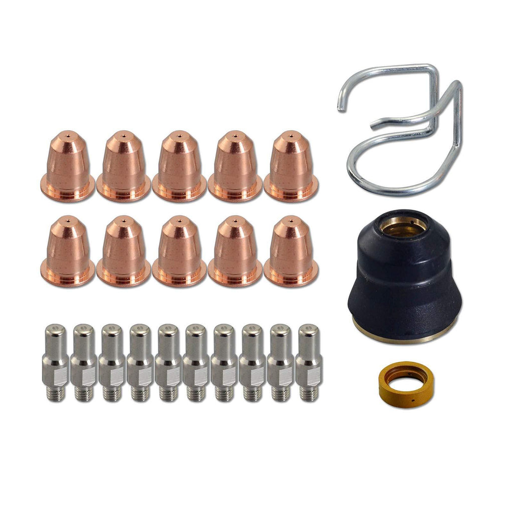  [AUSTRALIA] - 23pcs Plasma Electrode PR0110 Tip 0.8 PD0116-08 Shield Cup PC0116 Diffuser PE0106 Spacer Guide CV0010 Consumables For S45 Torch