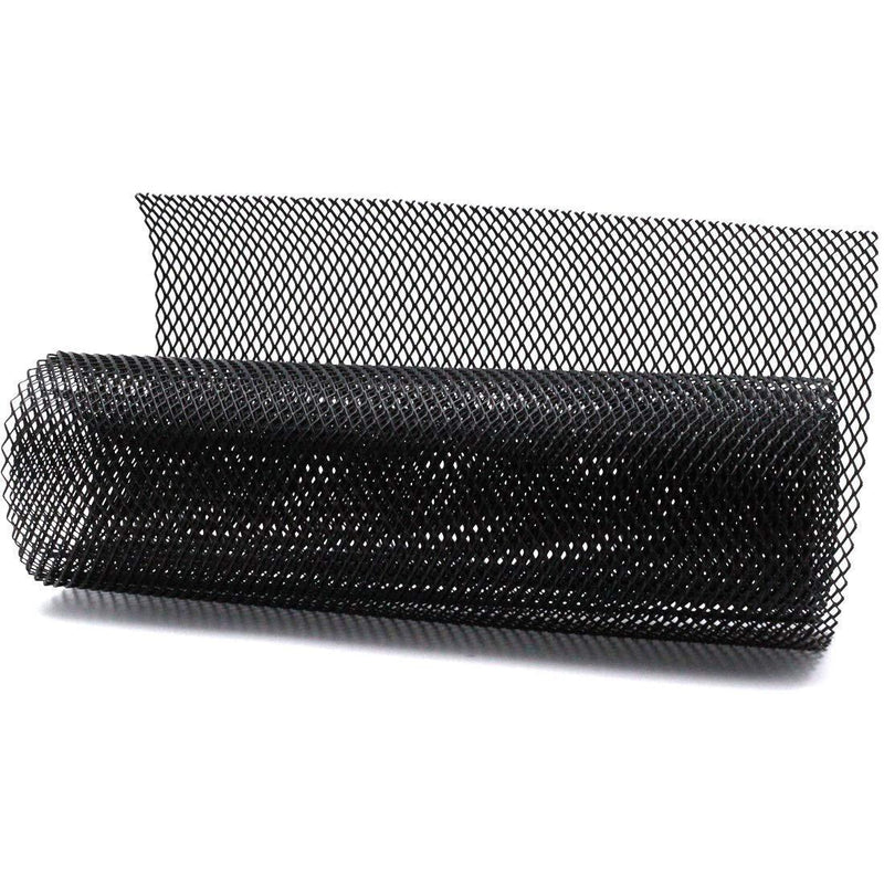  [AUSTRALIA] - AUTOT 40"x13" Car Grill Mesh 6x3mm Aluminum Alloy Grille Mesh Sheet Rhombic Type Black